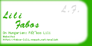 lili fabos business card